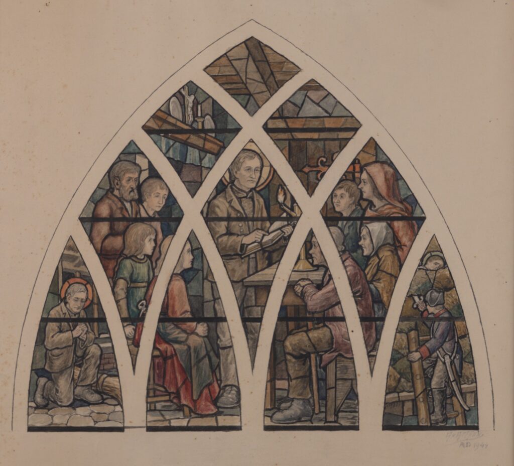 EA420 032 1944 Eindhoven PvArskerk klr gebrandschilderd raam 2