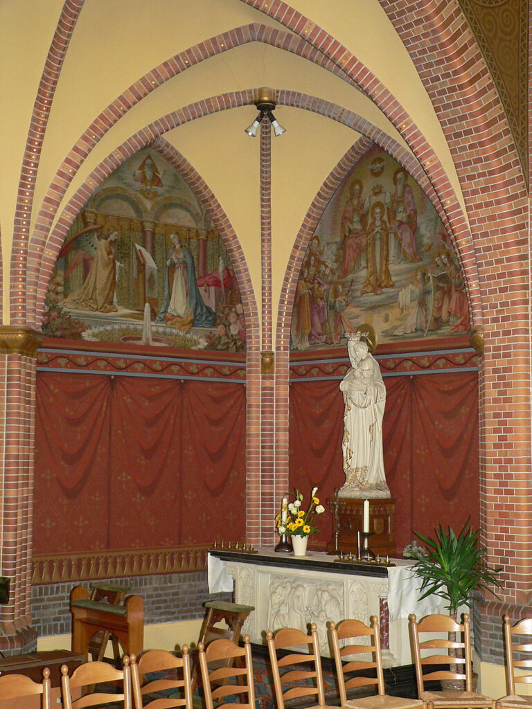 Kroning van Maria rechts, Annunciatie