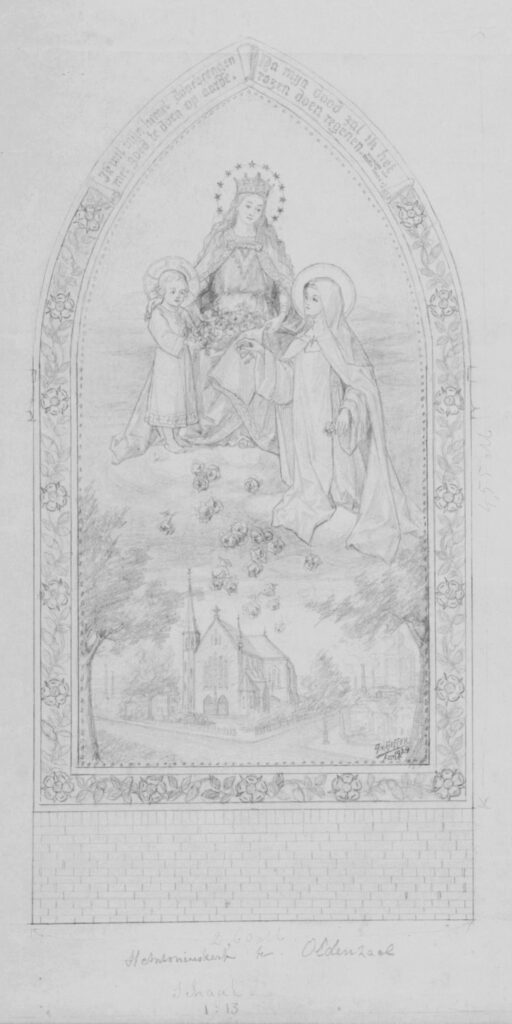 OA200 067 1924 Oldnzl Antoniuskerk zw potlood Thérese van Lisieux A