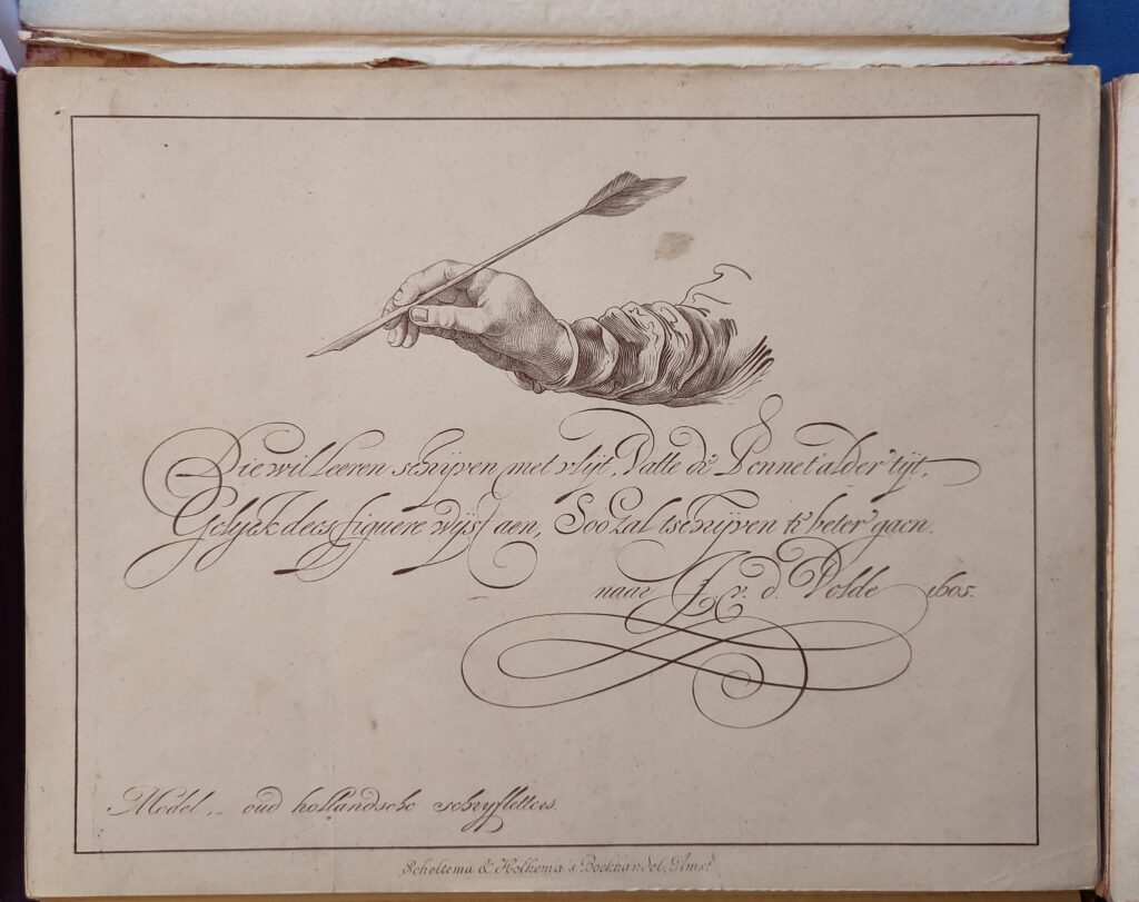 1899 Opleiding Handschrijven Scheltema & Holkema's Boekhandel Amst.