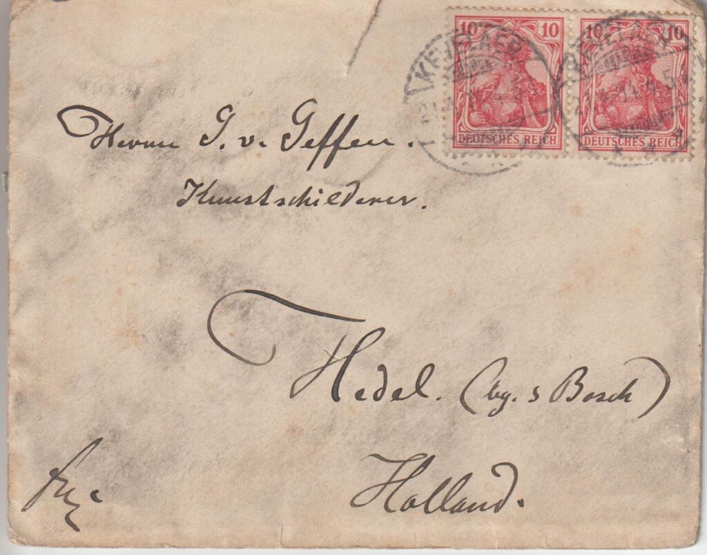 KK001 21 april 1904 Brief van F.Stummel aan Van Geffen enveloppe