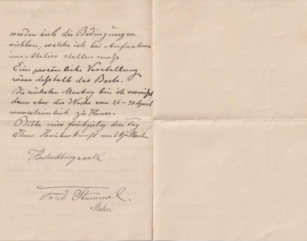 KK003 21 april 1904 Brief van F.Stummel aan Van Geffen kant 2