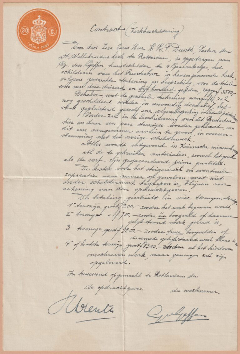 1928 Contract beschildering
